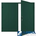 MOSS GREEN (RAL6005) Premium Vertical Medium Rib (non-insulated) Side Hinged Garage Door