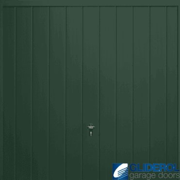 MOSS-GREEN (RAL6005) Up & Over Vertical Medium Rib