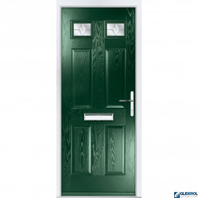 Gliderol Mowbray 2 front entrance door GREEN (RAL6009)