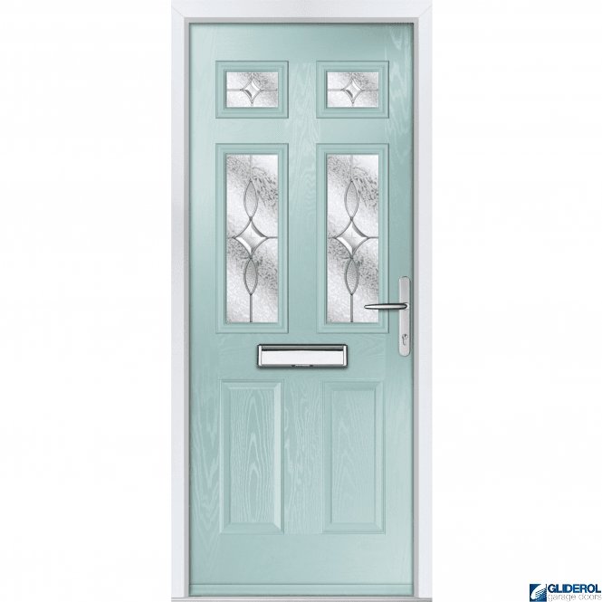 Gliderol Mowbray 4 front entrance door DUCK EGG BLUE