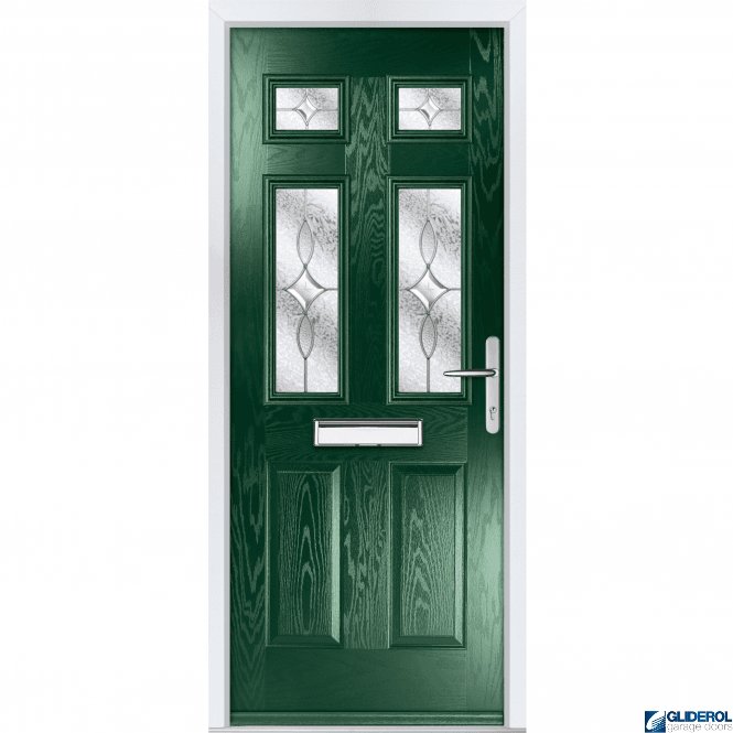 Gliderol Mowbray 4 front entrance door GREEN (RAL6009)
