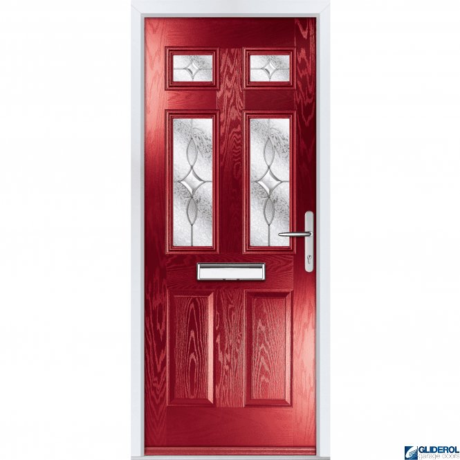 Gliderol Mowbray 4 front entrance door RED