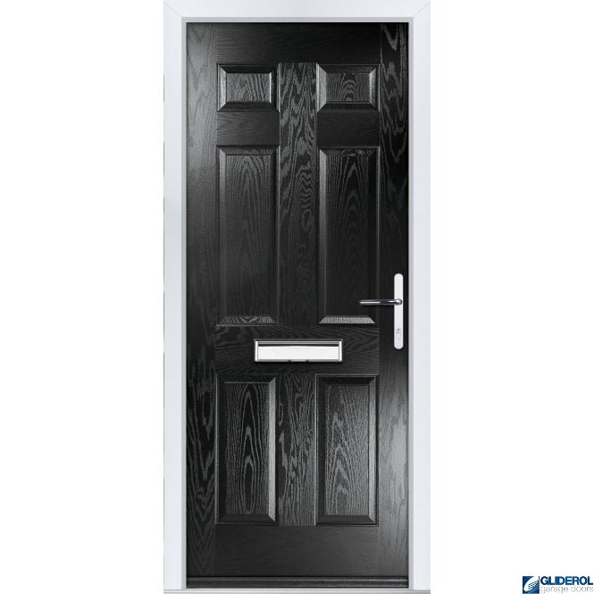 Gliderol Mowbray solid FIRE-RATED (FD30) door BLACK (RAL9005)