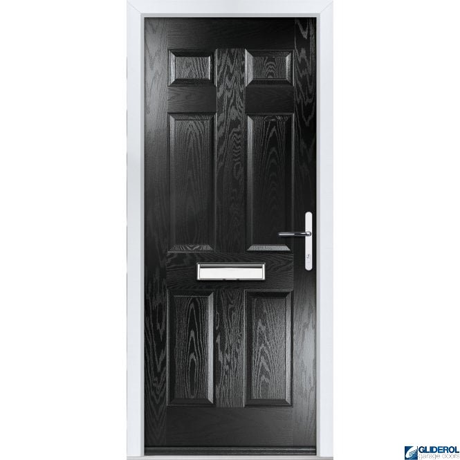 Gliderol Mowbray solid front entrance door BLACK