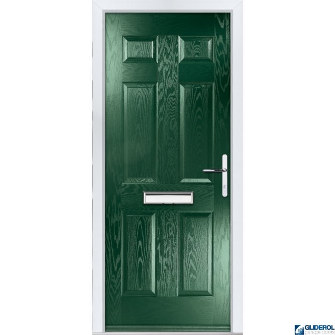 Gliderol Mowbray solid front entrance door GREEN (RAL6009)