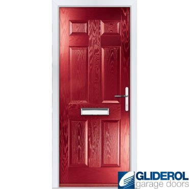 Mowbray solid front entrance door RED