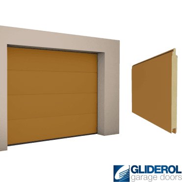 OCHRE BROWN (RAL8001) L-Rib smooth Sectional Garage Door
