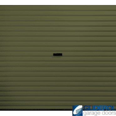 OLIVE GREEN (BS12B27) Plastisol Covered MINI Steel Roller Garage Door - Automatic