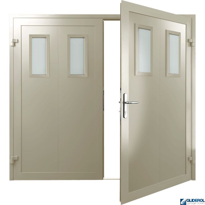 Gliderol PEBBLE-GREY (RAL7032) Insulated Bradford Side Hinged Garage Door