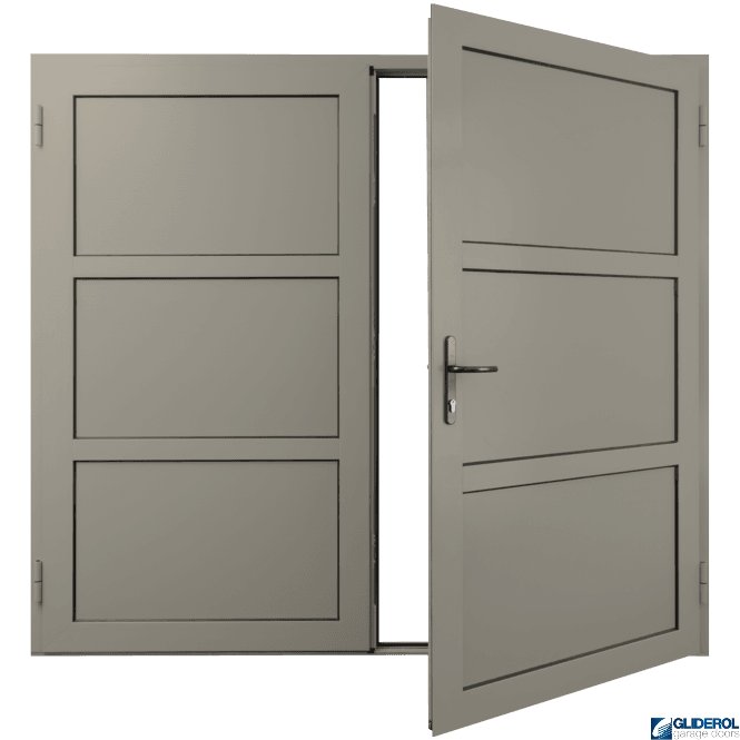 Gliderol PEBBLE-GREY (RAL7032) Insulated Coleshill Side Hinged Garage Door