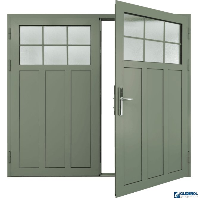 Gliderol PEBBLE-GREY (RAL7032) Insulated Kingsbury Side Hinged Garage Door