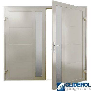 PEBBLE-GREY (RAL7032) Insulated Whitacre Side Hinged Garage Door