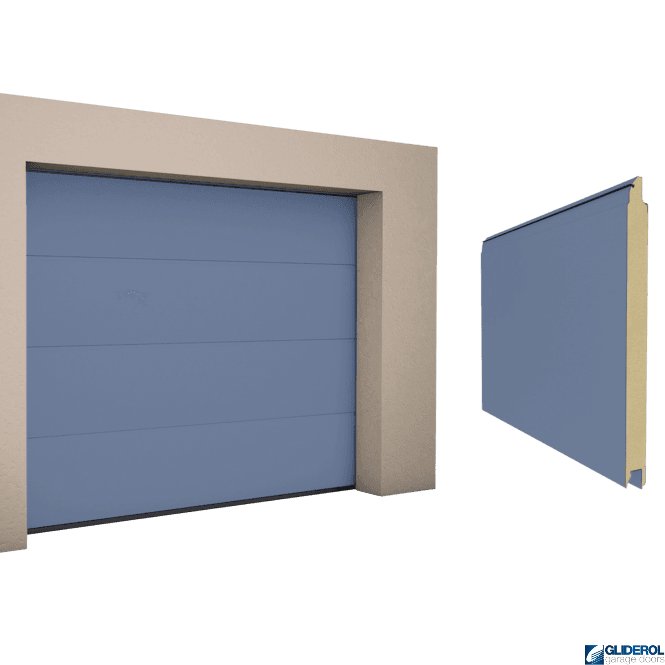 Gliderol PIGEON BLUE (RAL5014) L-Rib smooth Sectional Garage Door