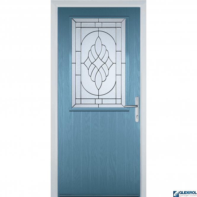 Gliderol Quinn front entrance door PASTLE BLUE (RAL5024)