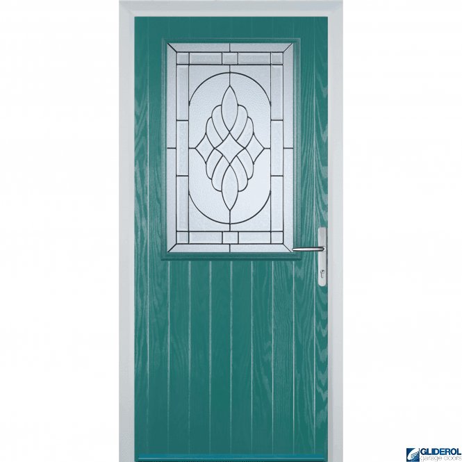 Gliderol Quinn front entrance door TURQUIOSE BLUE (RAL5018)