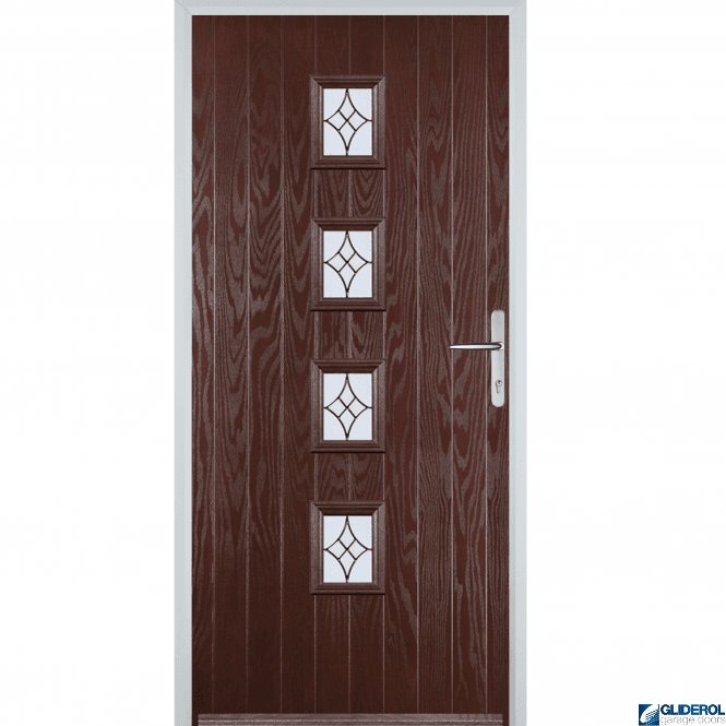 Gliderol Robson front entrance door DARKWOOD