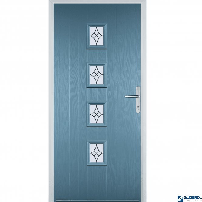 Gliderol Robson front entrance door PASTLE BLUE (RAL5024)