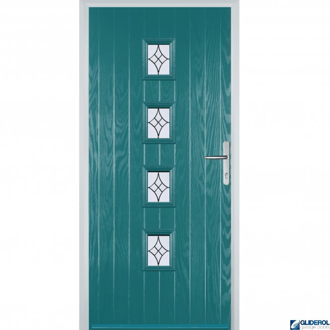 Gliderol Robson front entrance door TURQUIOSE BLUE (RAL5018)