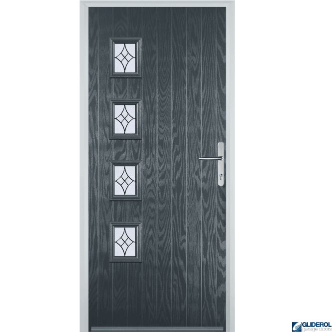 Gliderol Robson L4 front entrance door ANTHRACITE (RAL7016)