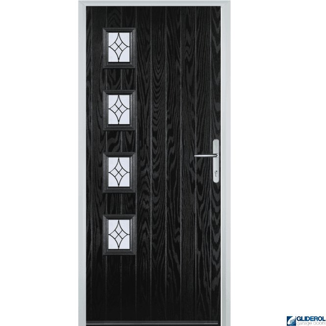 Gliderol Robson L4 front entrance door BLACK (RAL9005)