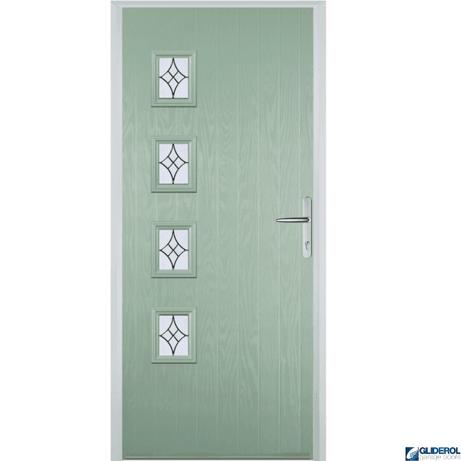 Gliderol Robson L4 front entrance door CHARTWELL GREEN