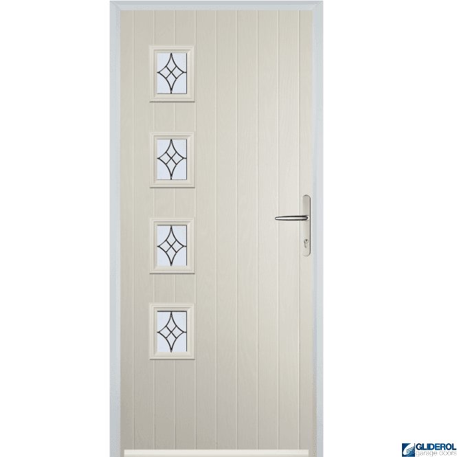 Gliderol Robson L4 front entrance door CREAM