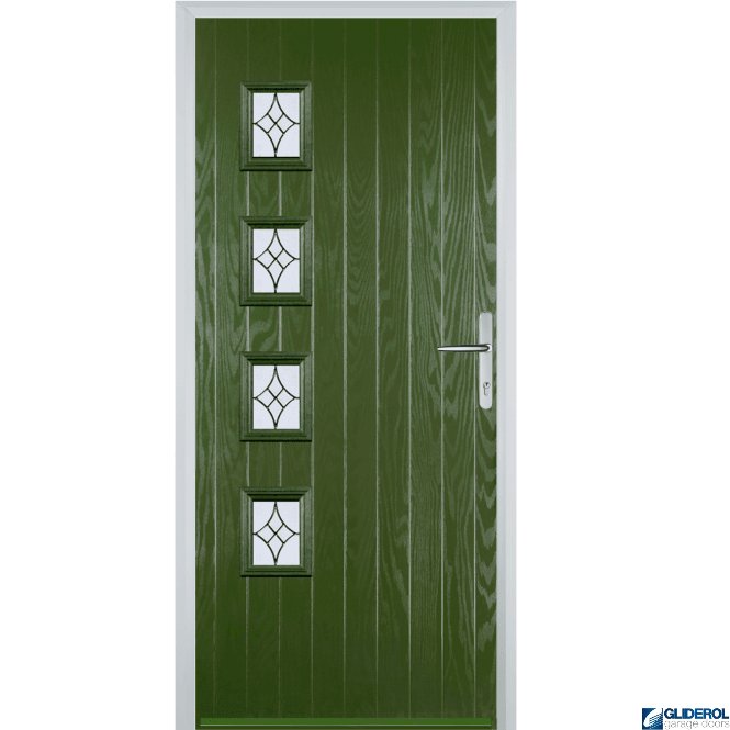 Gliderol Robson L4 front entrance door FERN GREEN (RAL6025)