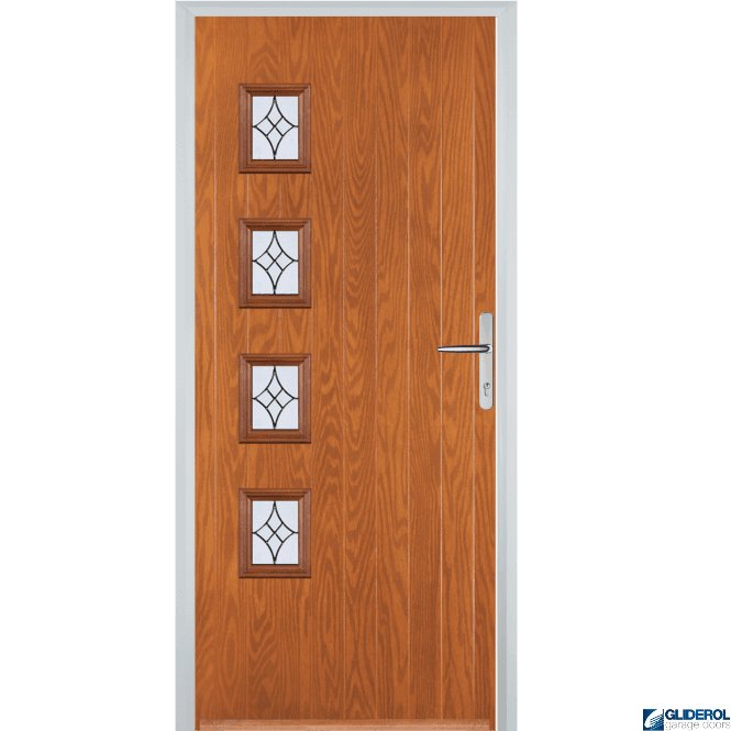 Gliderol Robson L4 front entrance door OAK