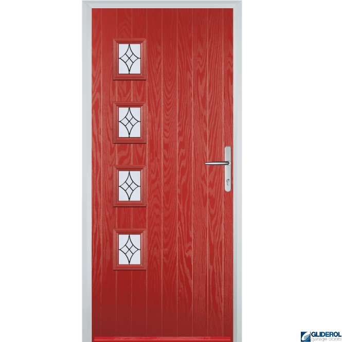 Gliderol Robson L4 front entrance door RED (RAL3003)