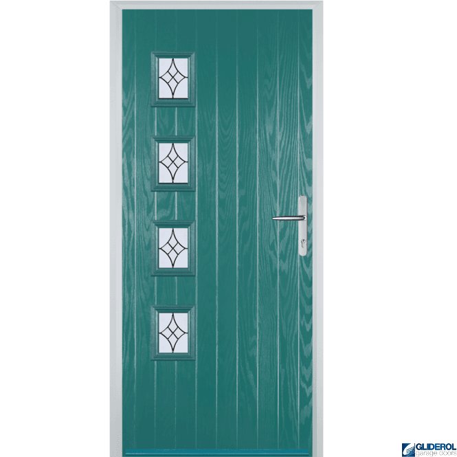 Gliderol Robson L4 front entrance door TURQUIOSE BLUE (RAL5018)