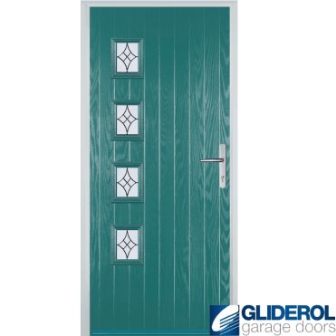 Robson L4 front entrance door TURQUIOSE BLUE (RAL5018)