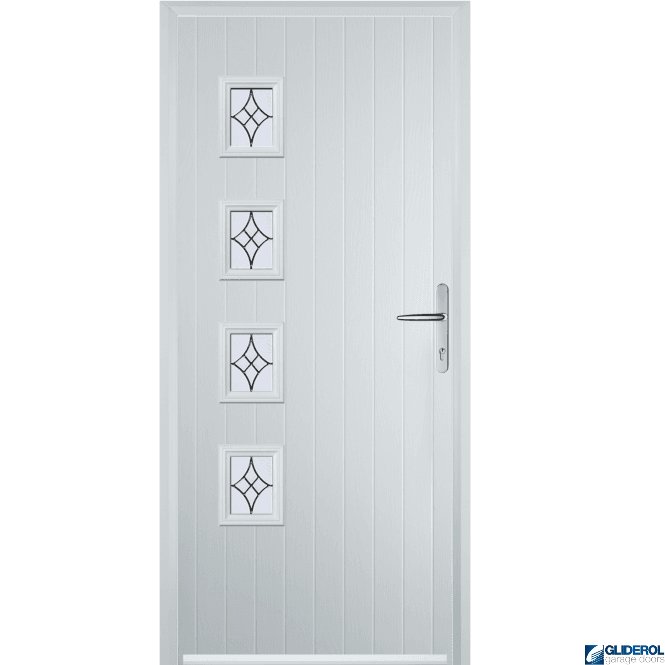 Gliderol Robson L4 front entrance door WHITE
