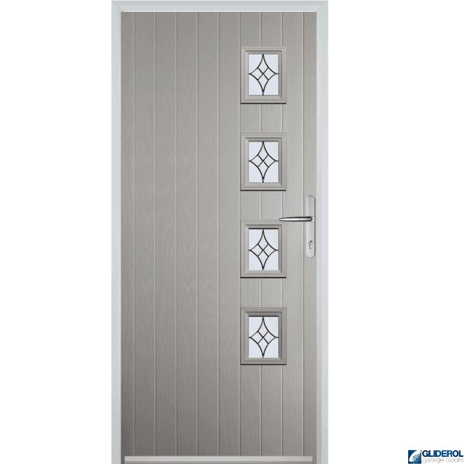 Gliderol Robson R4 front entrance door AGATE GREY (RAL7038)