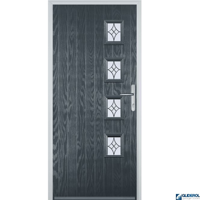 Gliderol Robson R4 front entrance door ANTHRACITE (RAL7016)