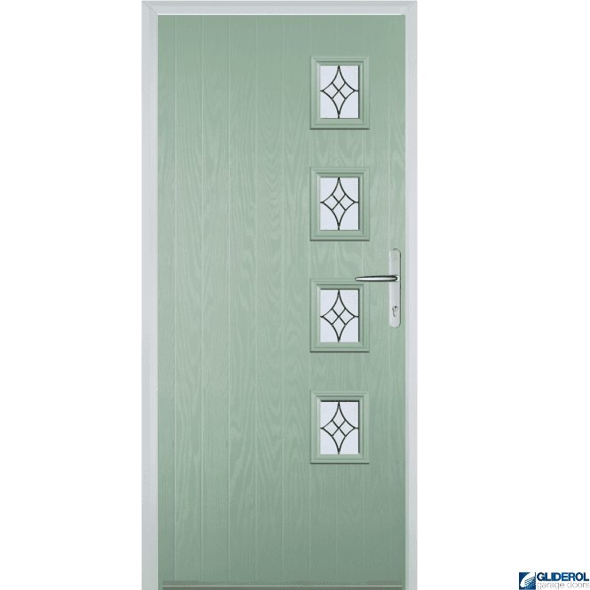 Gliderol Robson R4 front entrance door CHARTWELL GREEN