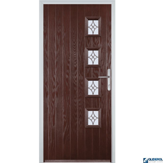 Gliderol Robson R4 front entrance door DARKWOOD