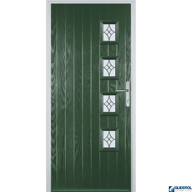 Gliderol Robson R4 front entrance door GREEN (RAL6009)