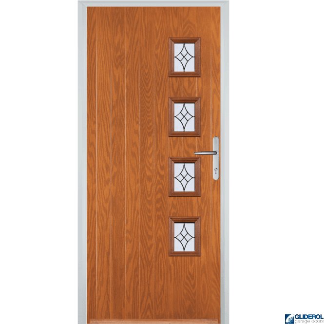 Gliderol Robson R4 front entrance door OAK