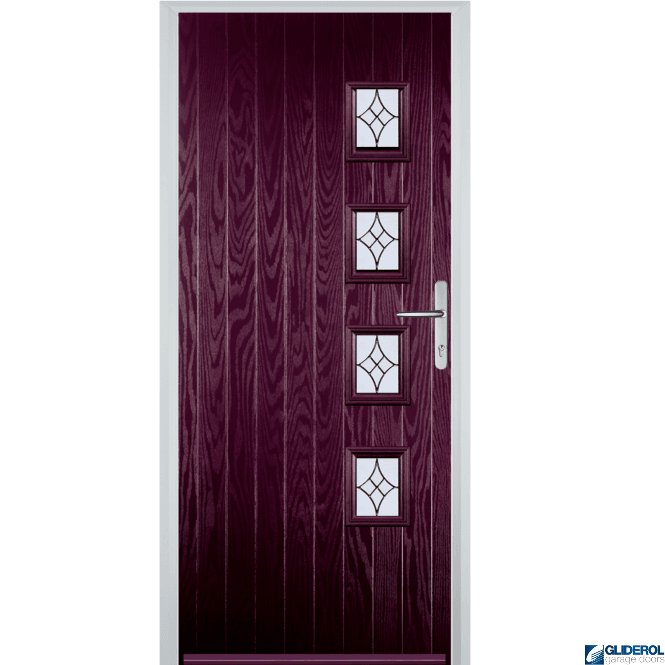 Gliderol Robson R4 front entrance door PURPLE VIOLET (RAR4007)