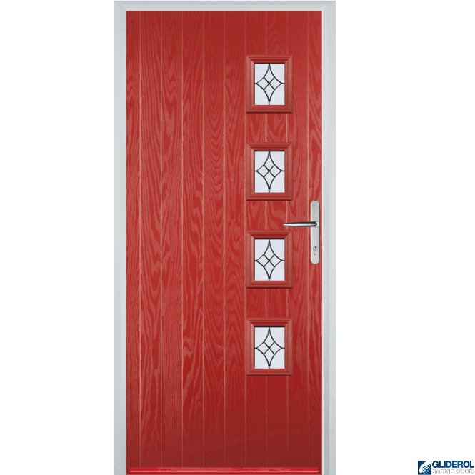 Gliderol Robson R4 front entrance door RED (RAL3003)