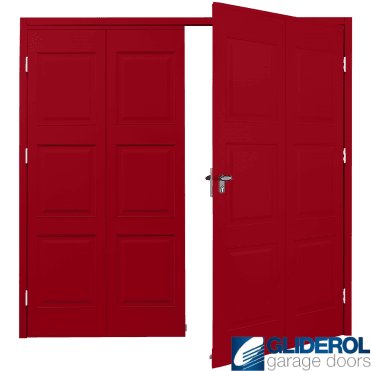RUBY RED (RAL3003) Budget Dorridge Side Hinged Garage Door