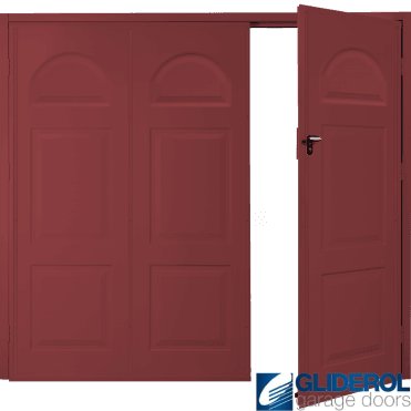 RUBY RED (RAL3003) Budget Dylan Side Hinged Garage Door
