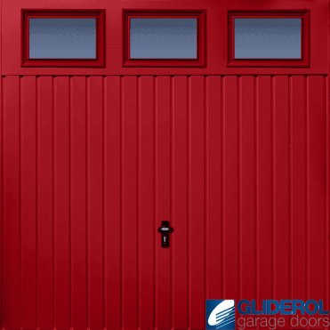 RUBY-RED (RAL3003) Chester Vertical Standard Rib with Windows