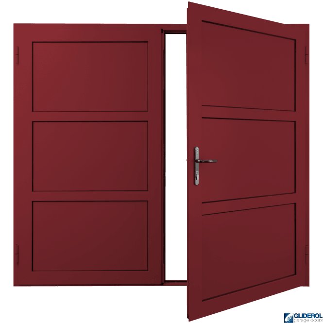 Gliderol RUBY-RED (RAL3003) Insulated Coleshill Side Hinged Garage Door