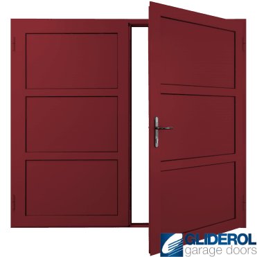 RUBY-RED (RAL3003) Insulated Coleshill Side Hinged Garage Door