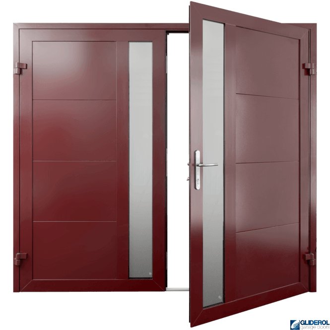 Gliderol RUBY-RED (RAL3003) Insulated Whitacre Side Hinged Garage Door