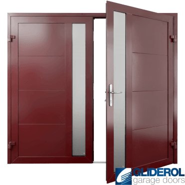 RUBY-RED (RAL3003) Insulated Whitacre Side Hinged Garage Door
