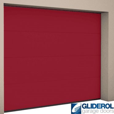 RUBY RED (RAL3003) L-Rib smooth Sectional Garage Door