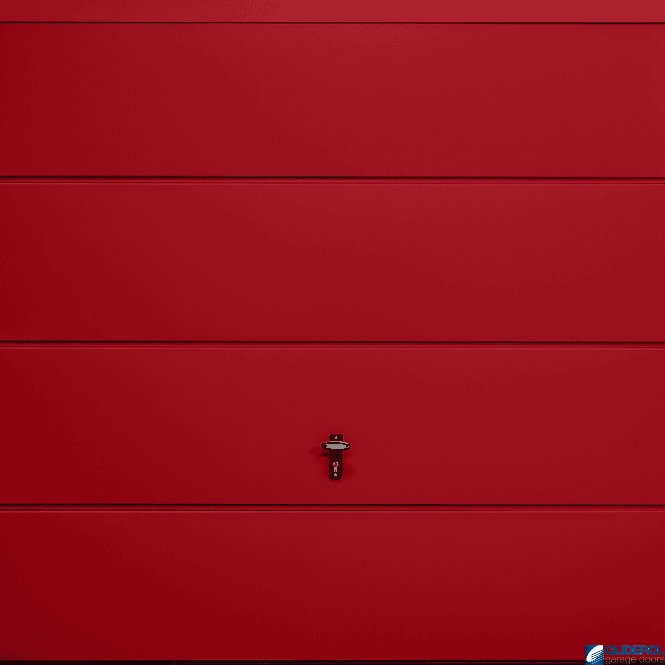 Gliderol RUBY-RED (RAL3003) Up & Over Horizontal Wide Rib