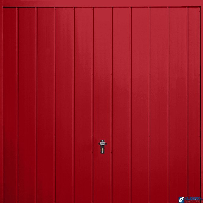 Gliderol RUBY-RED (RAL3003) Up & Over Vertical Medium Rib